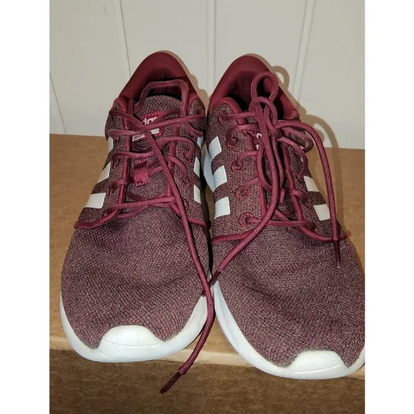 Womens Adidas cloud foam maroon size 9 shoes sneakers - Picture 2 of 6
